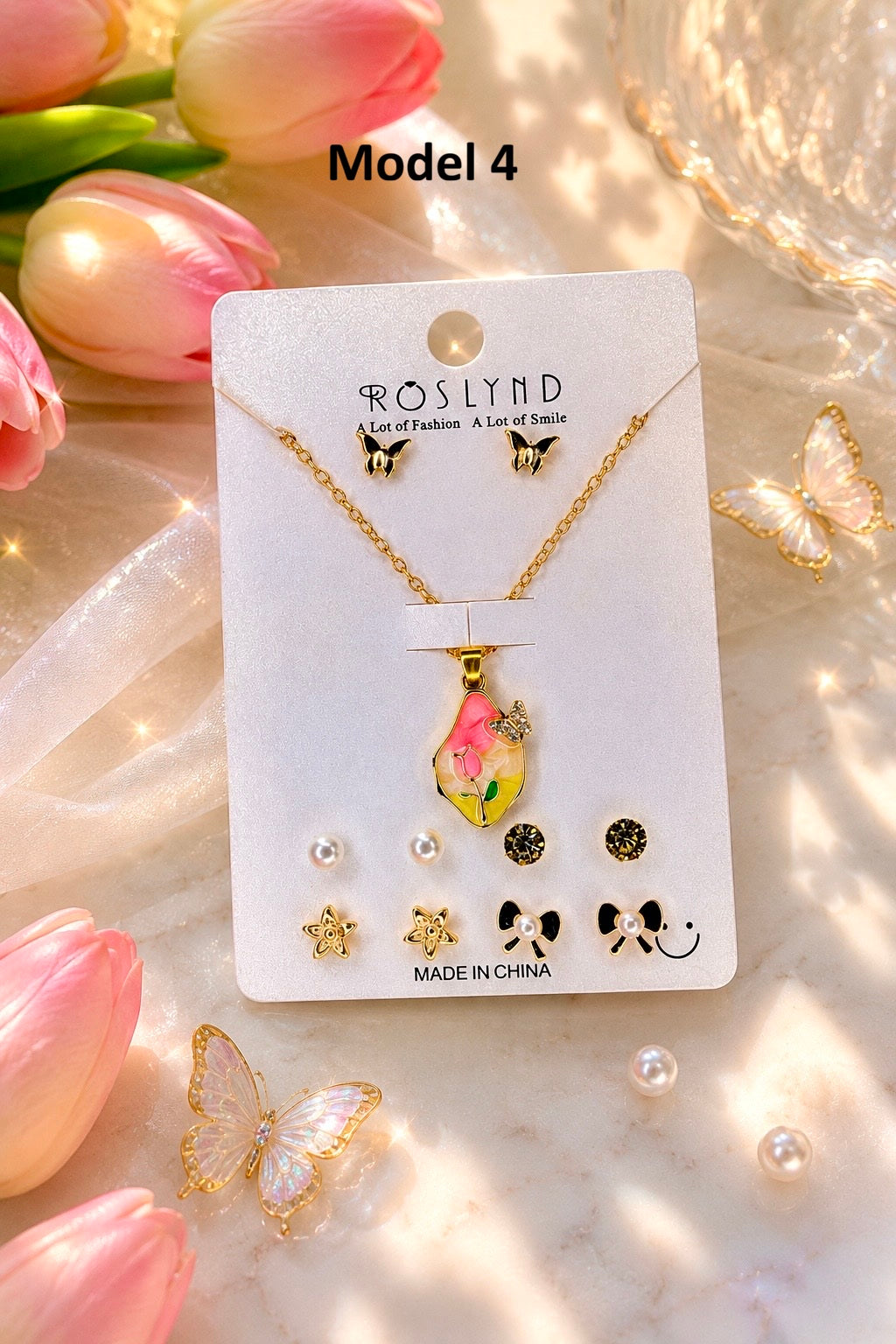 Korean Pendant and Studs Combo