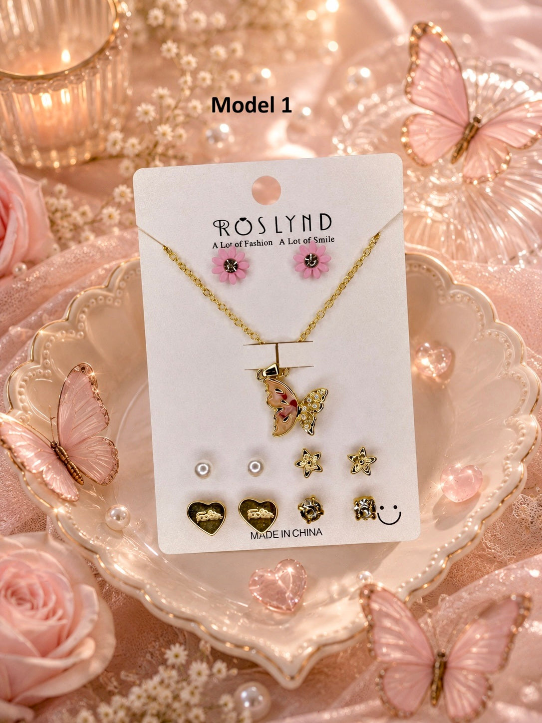 Korean Pendant and Studs Combo