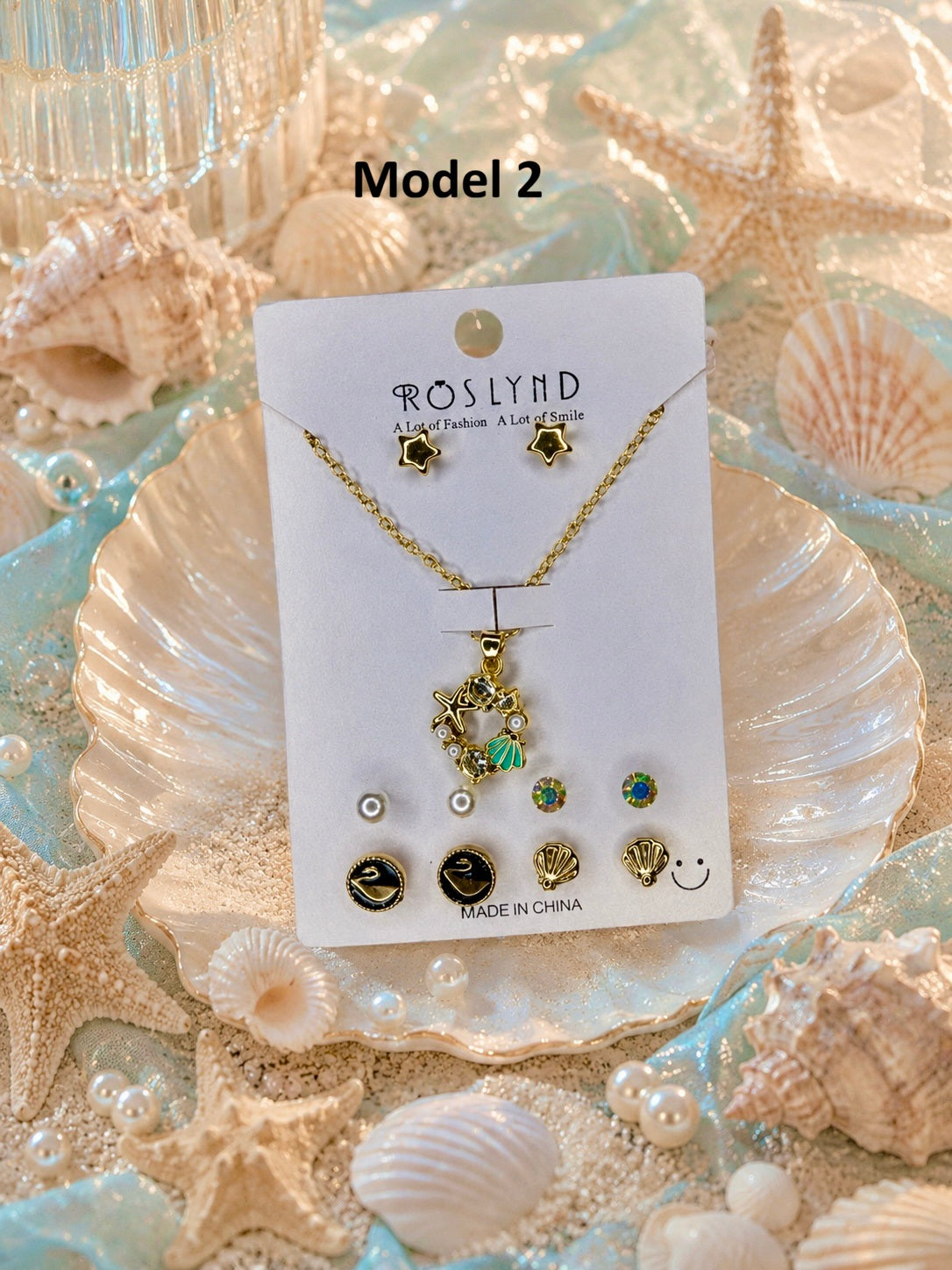 Korean Pendant and Studs Combo