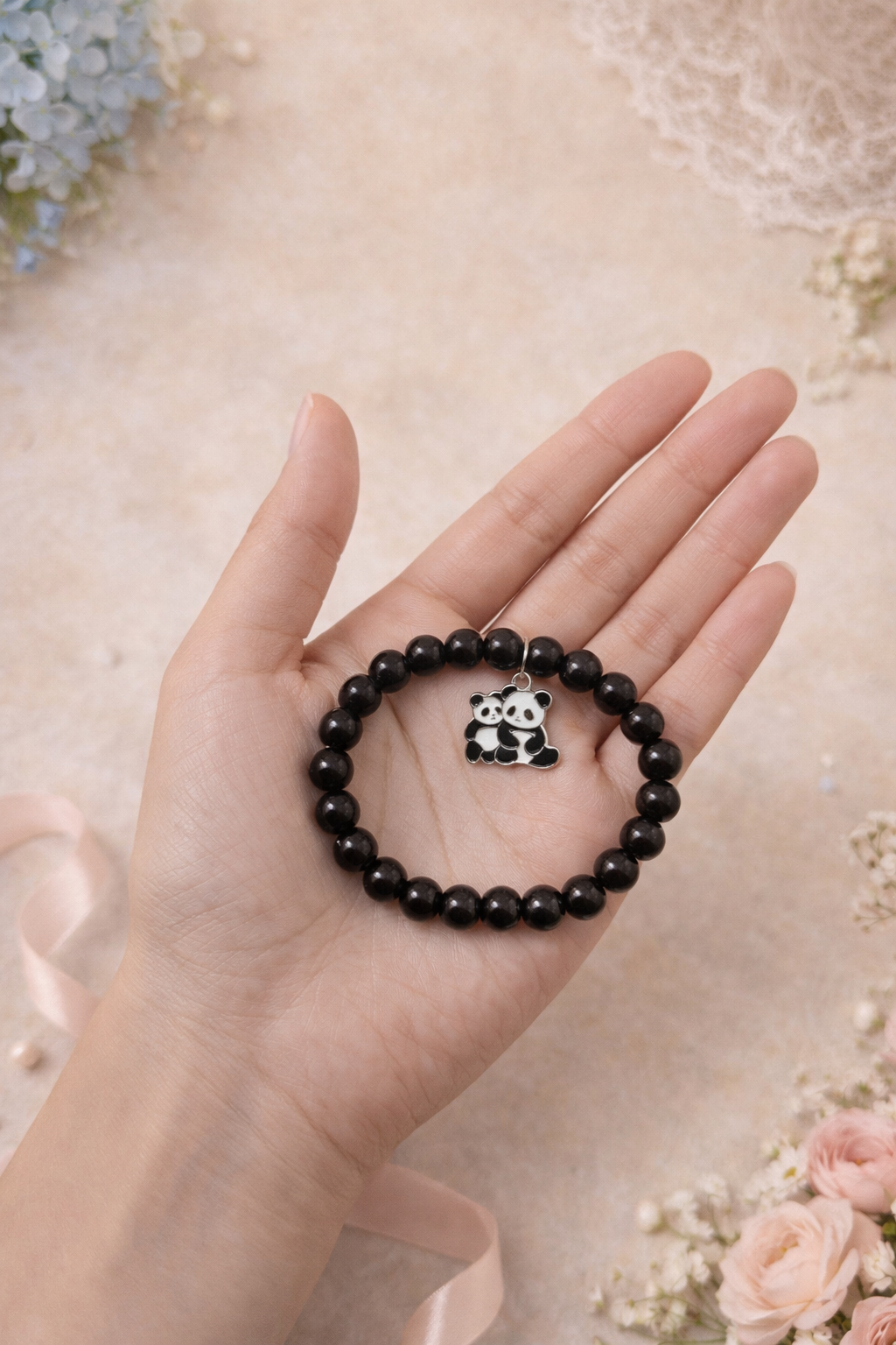 Panda Beads& Charm Bracelet