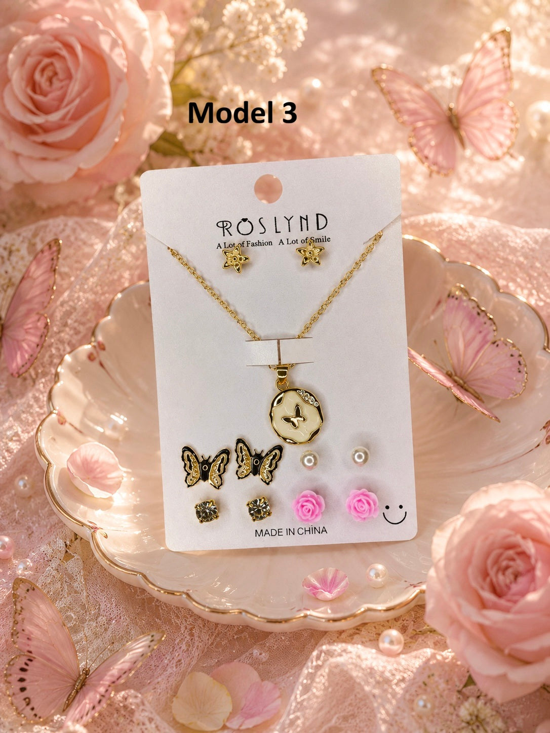 Korean Pendant and Studs Combo