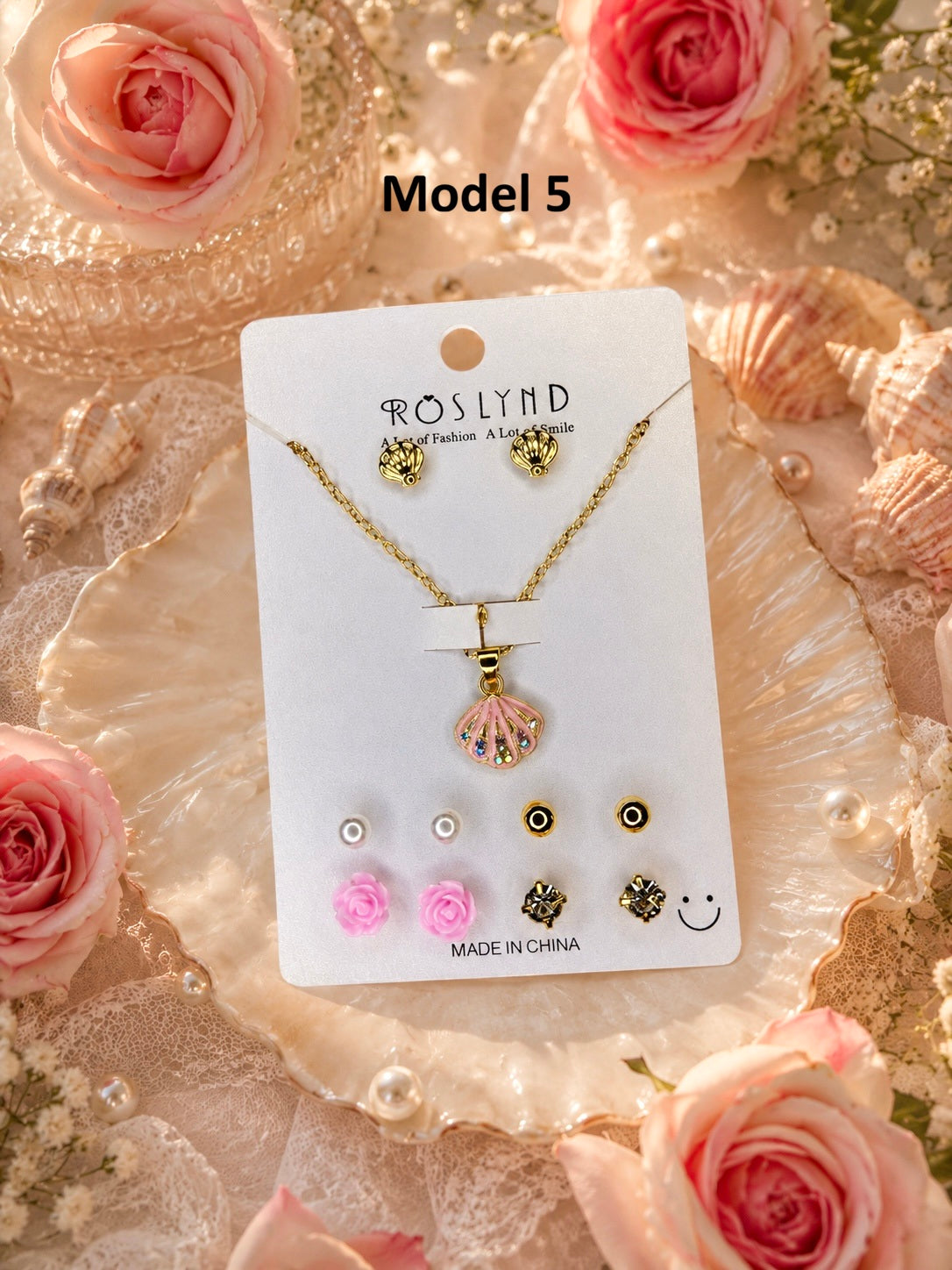 Korean Pendant and Studs Combo