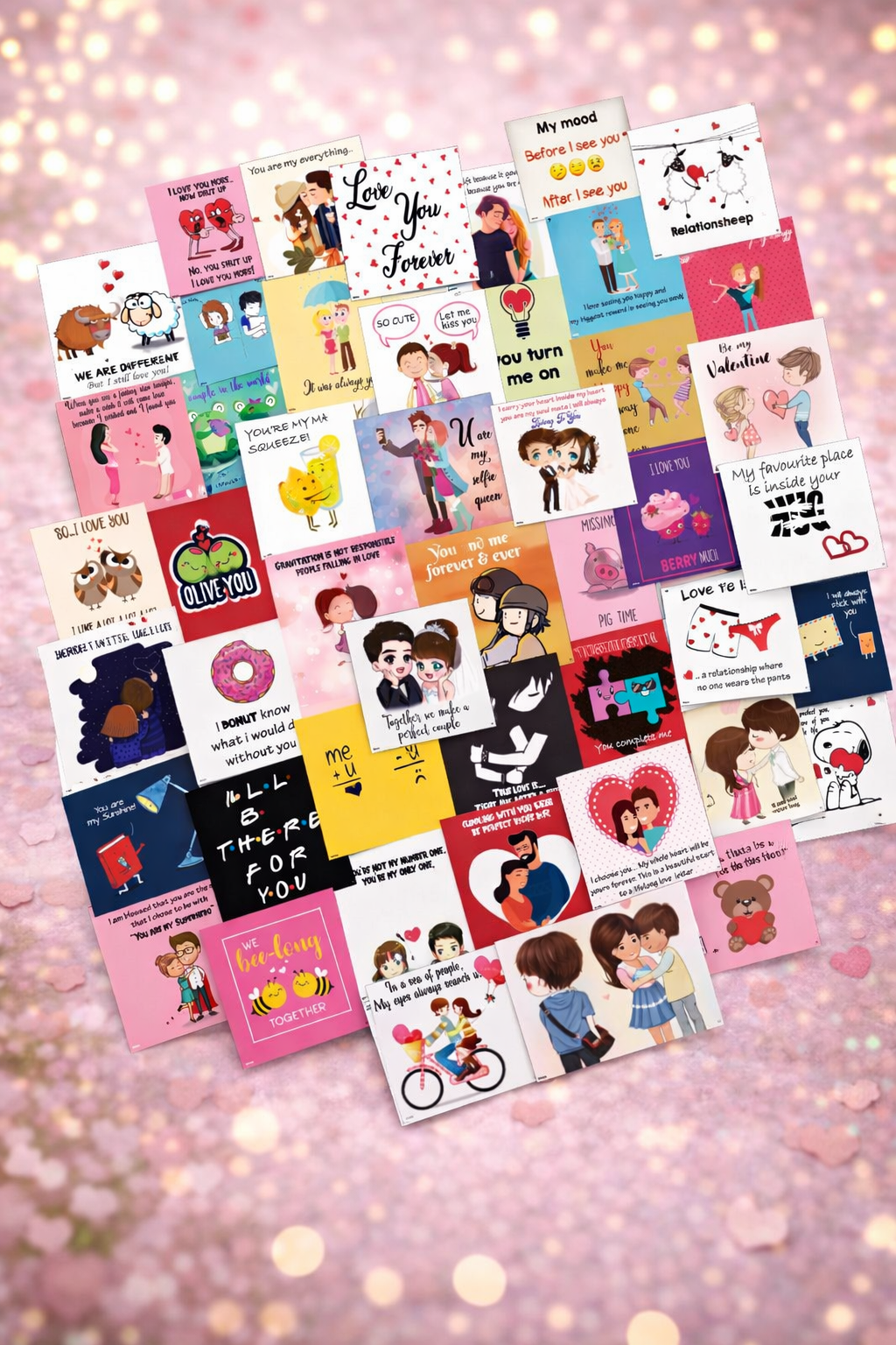 Romantic Greeting Cards - 1 Random Card