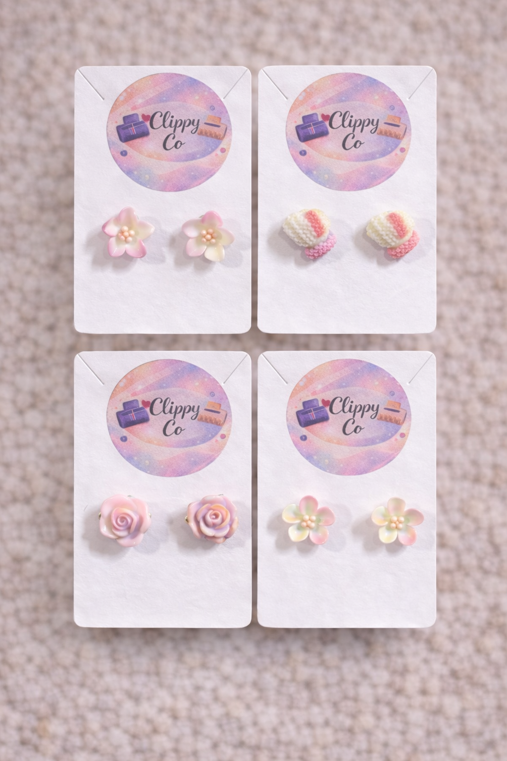 Pastel Bloom Flower Mini Studs-Assorted - 1 pair