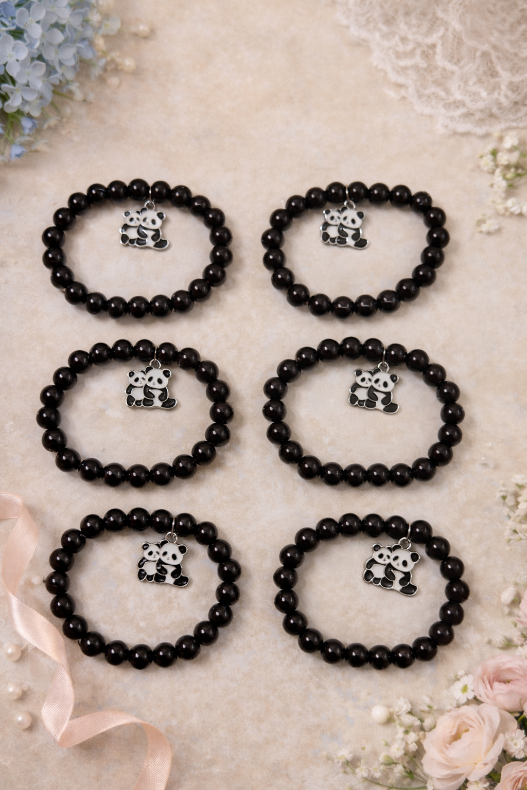 Panda Beads& Charm Bracelet