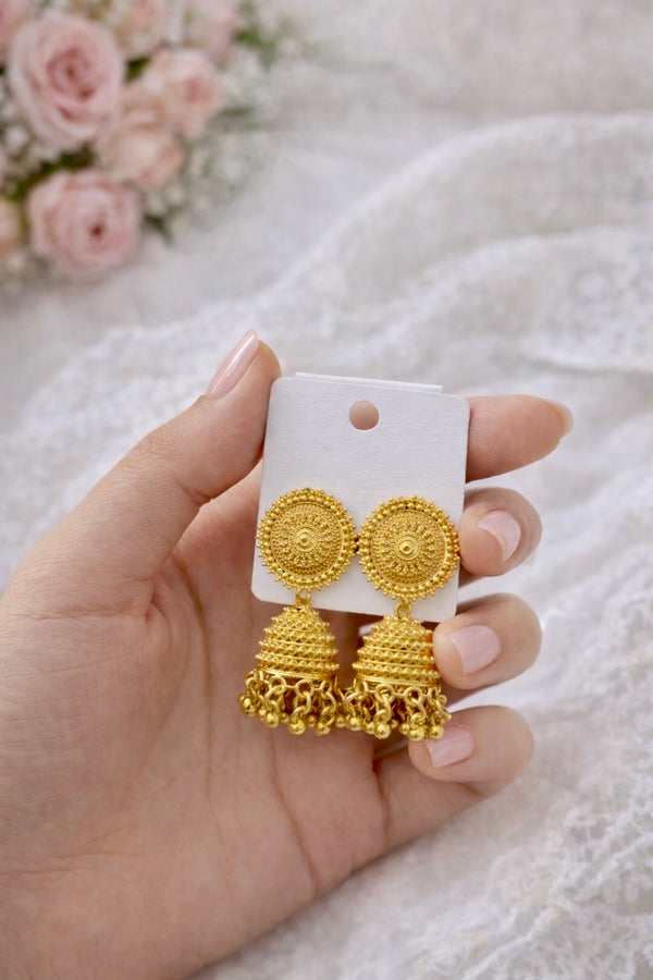 Premium Golden Jhumkas