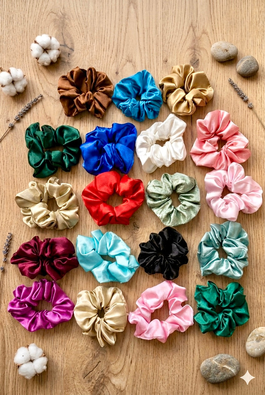 Cute & Small Satin Scrunchies