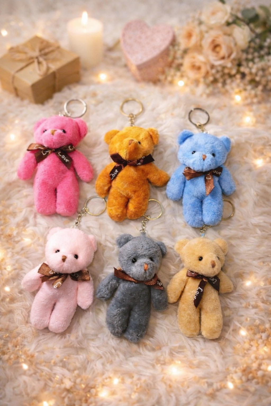 Cute Teddy Plushie Keychain