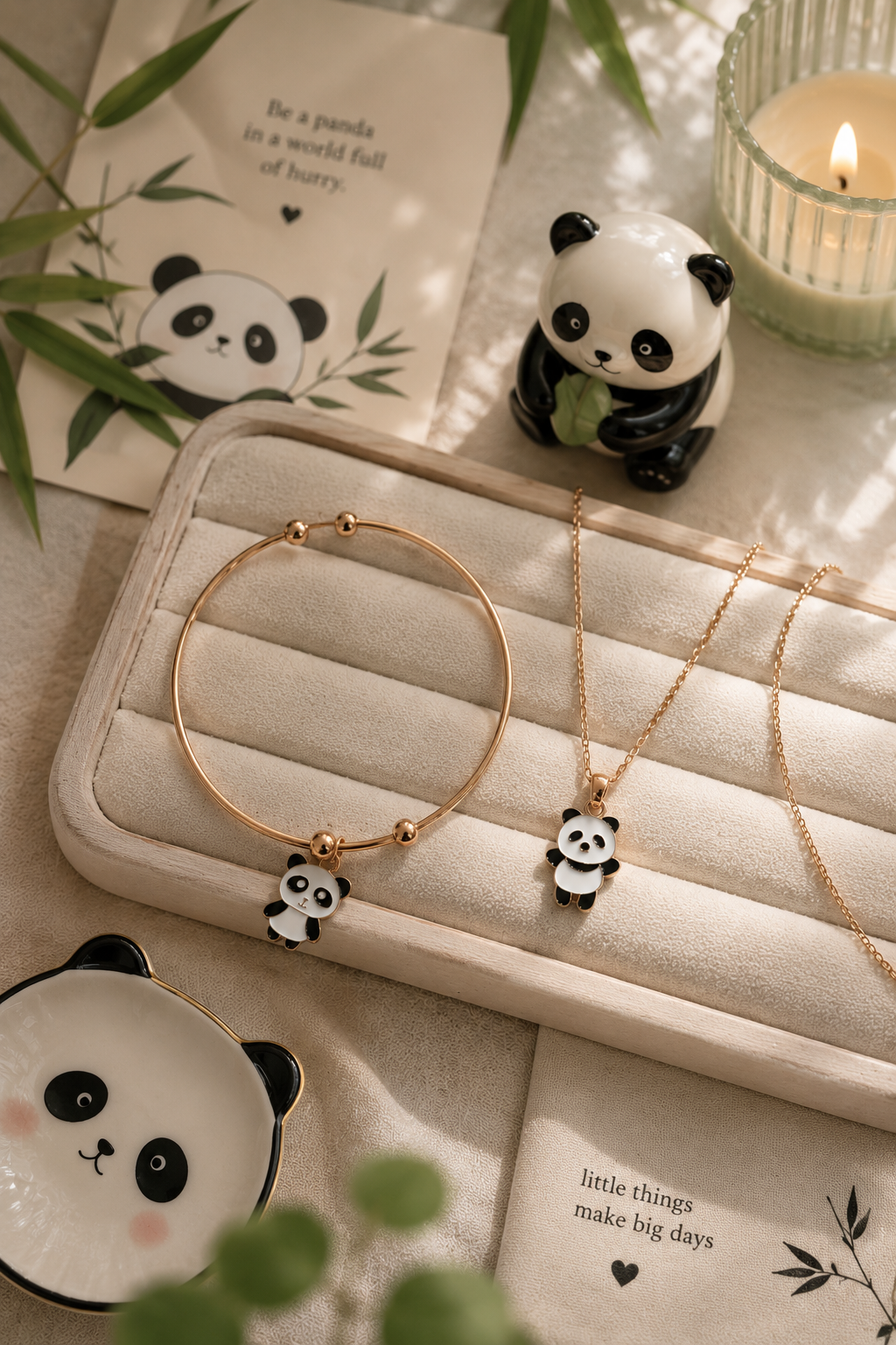 Panda Bracelet and Pendant Combo