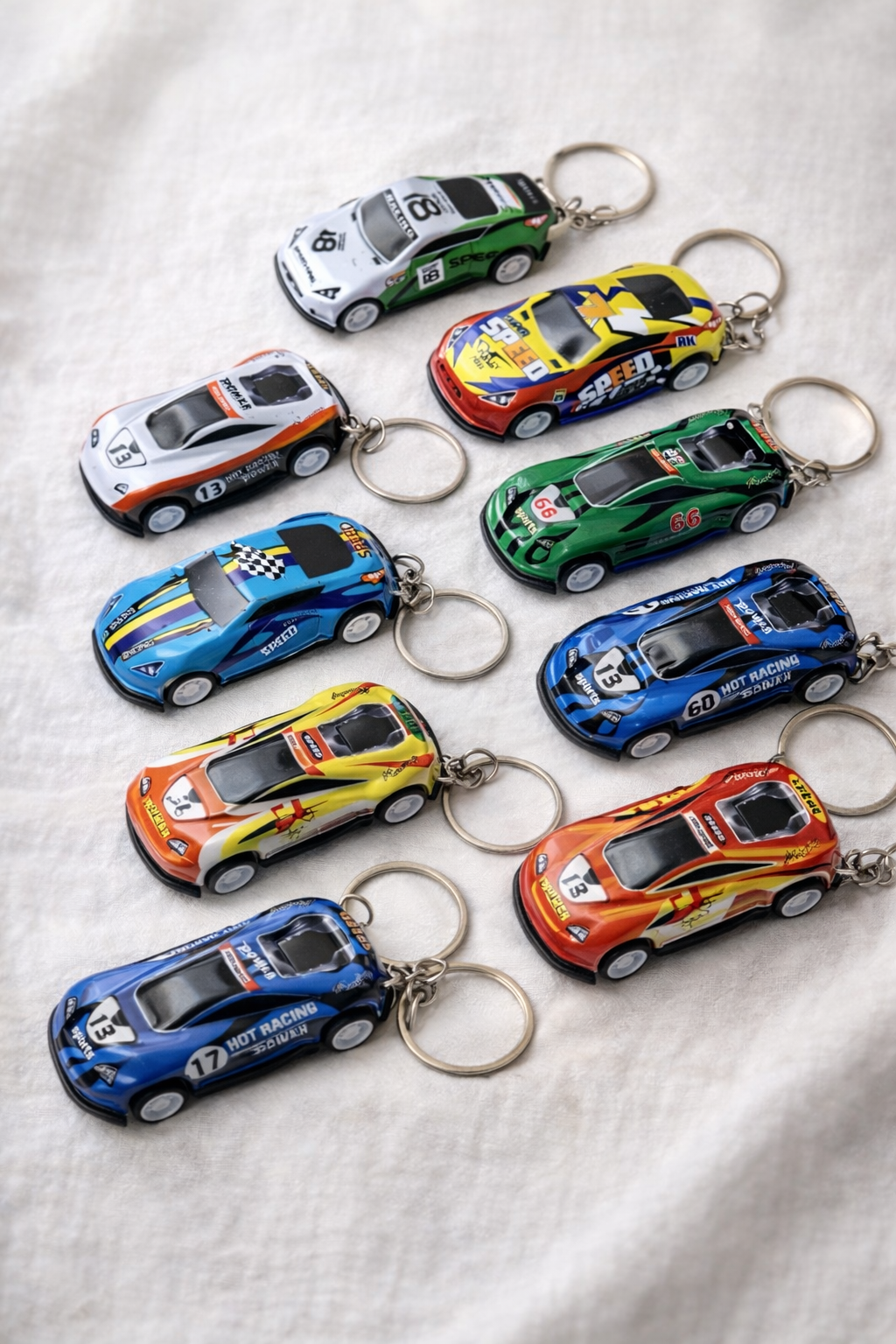 Rollback Moving Car Keychain
