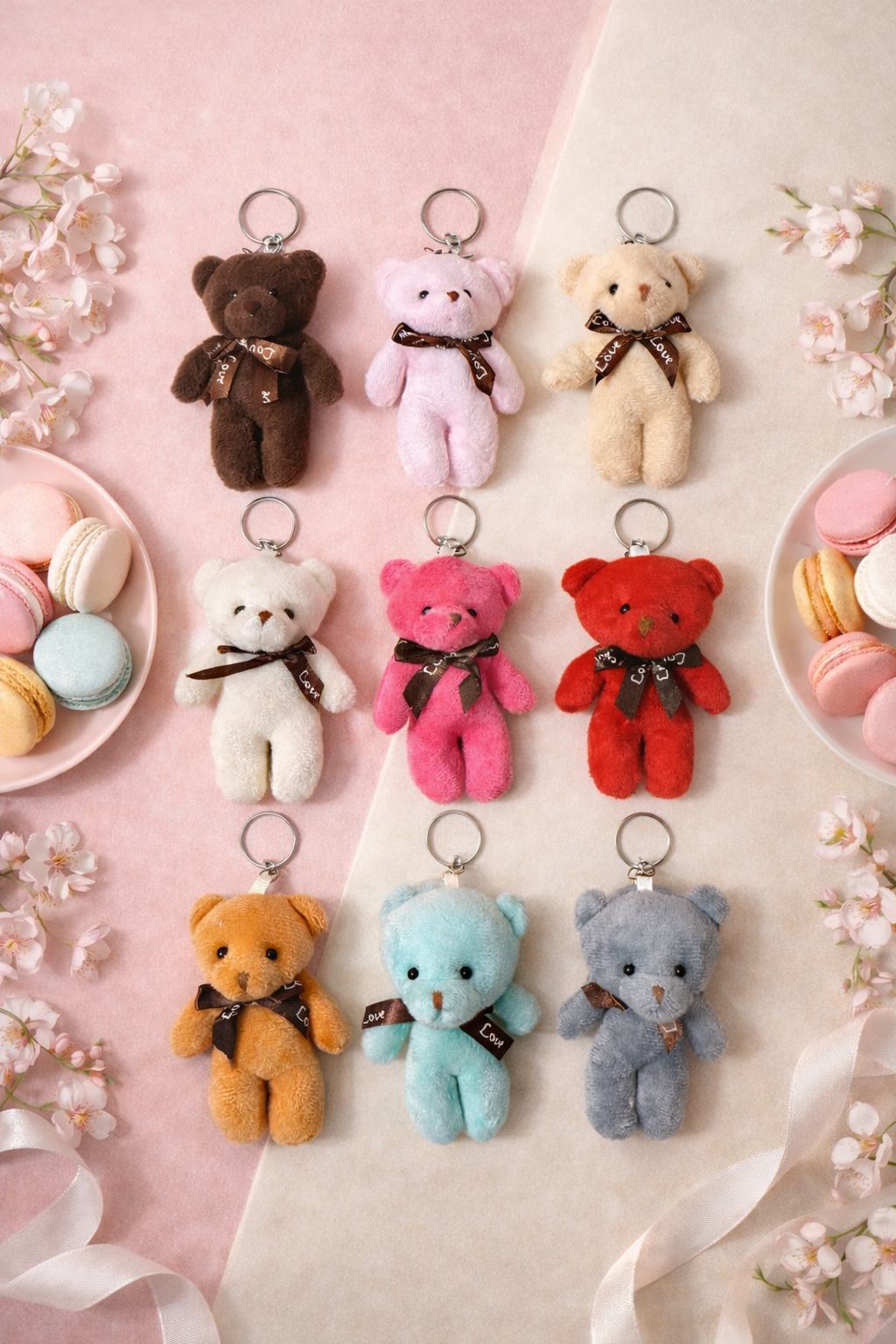 Cute Teddy Plushie Keychain