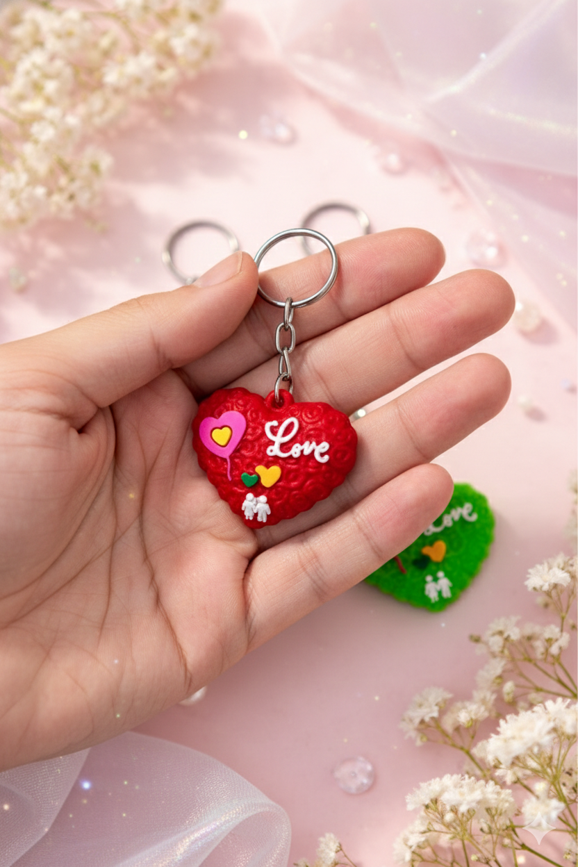 Cute Heart Keychain