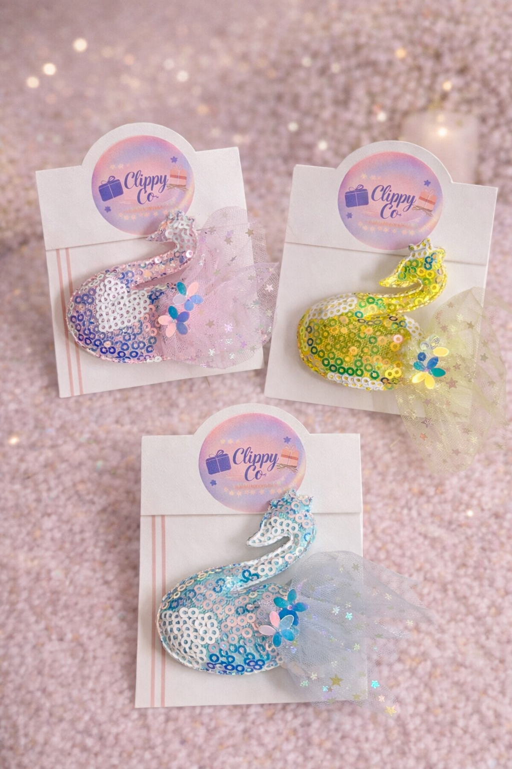 Swan Sliding Clip - Assorted