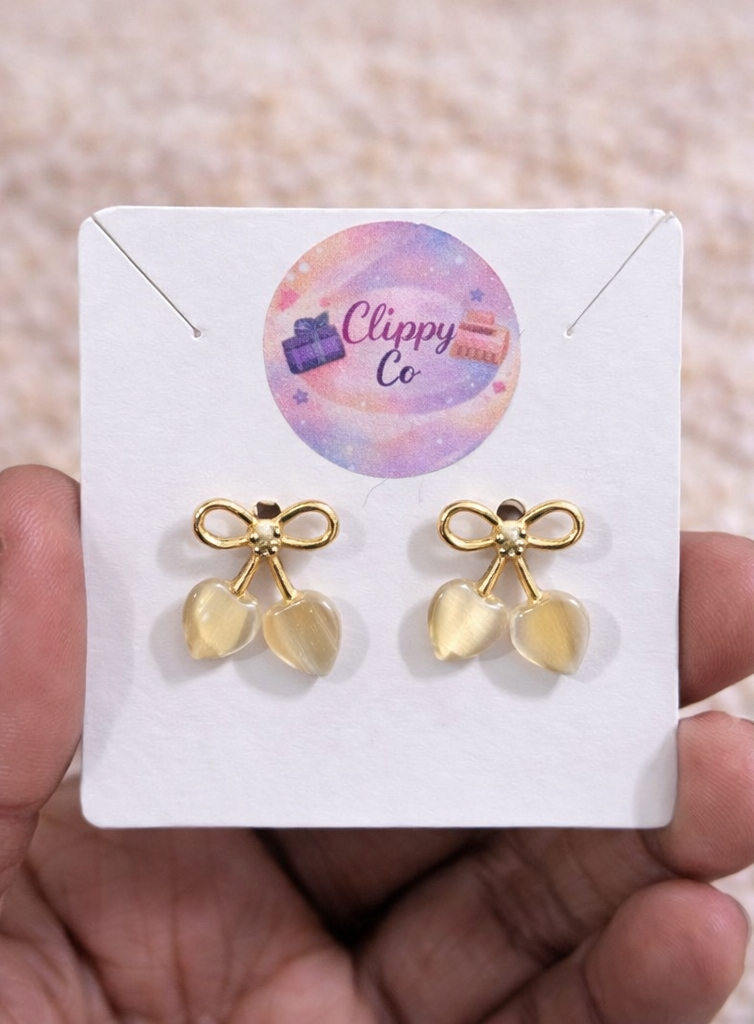 Heart and Tulips - Assorted Earrings - 1 Pair