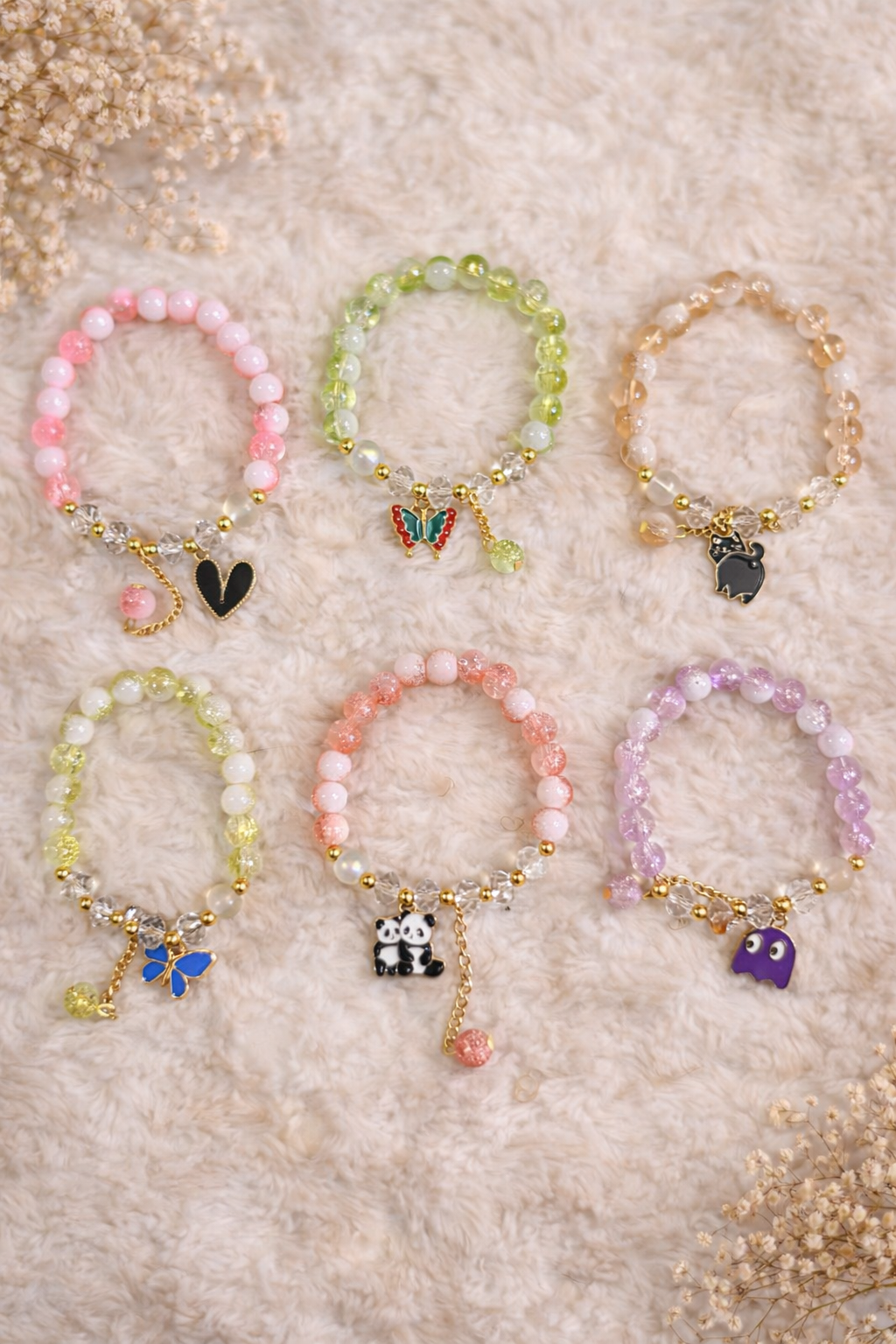 Premium Charm Bracelet - Glossy Beads