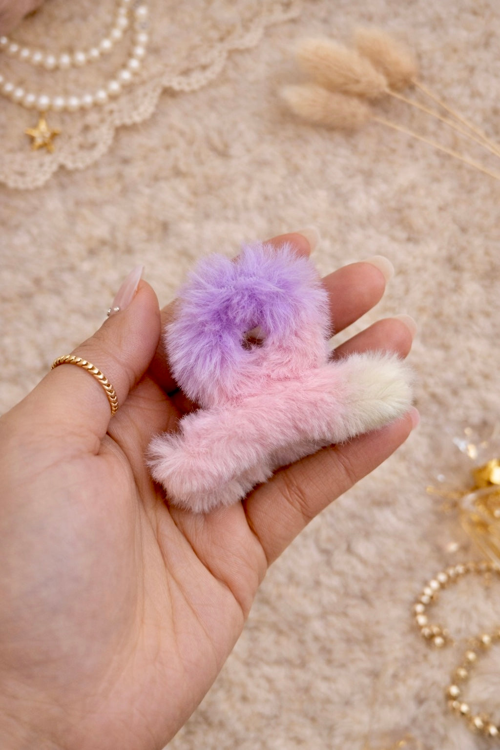 Unique Soft and Furry Multicolor Claws