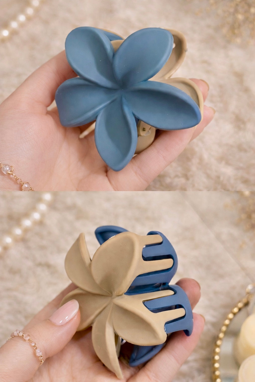 Trending Dual Color Floral Claws - Large