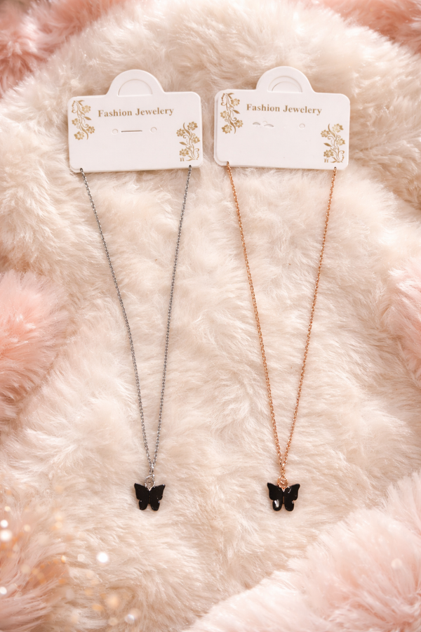 Minimal Butterfly Pendant with Chain