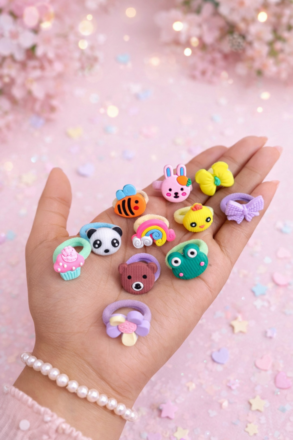 Cute Kids Assorted Cartoony Hair Ties, 1 piece or 1 pair