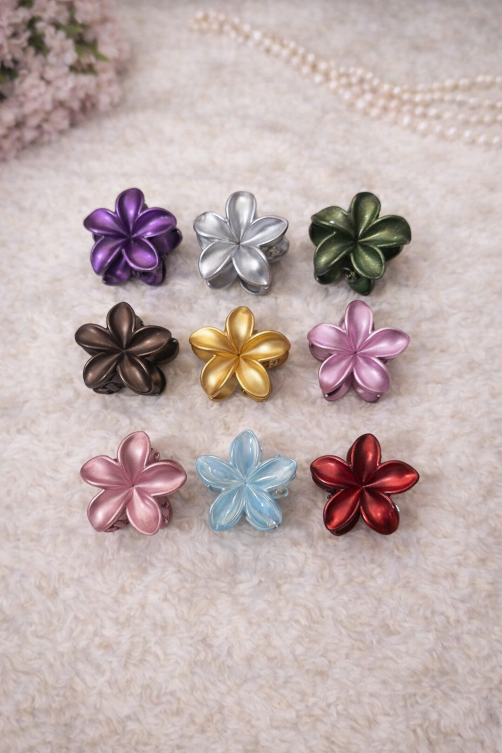 Trending Metallic Matte Floral Claws