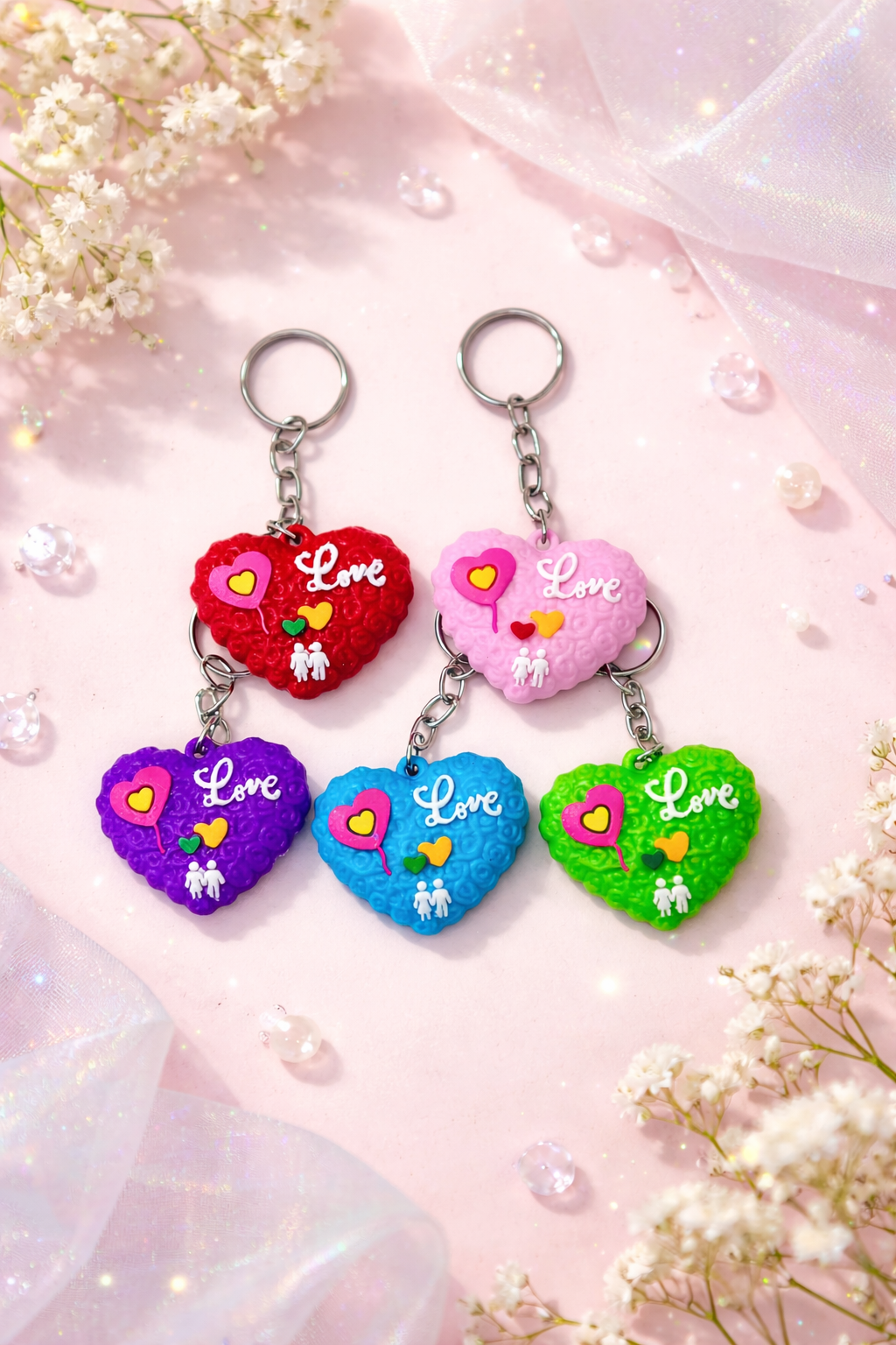 Cute Heart Keychain