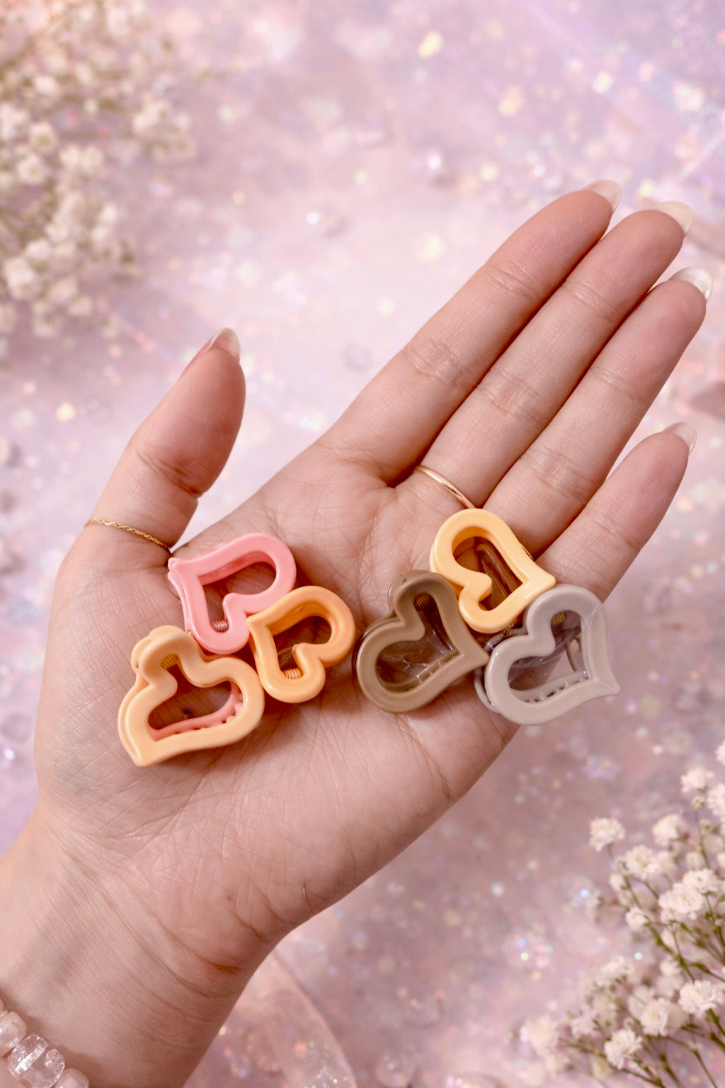 Mini Heart Claws - Assorted Pack of 3