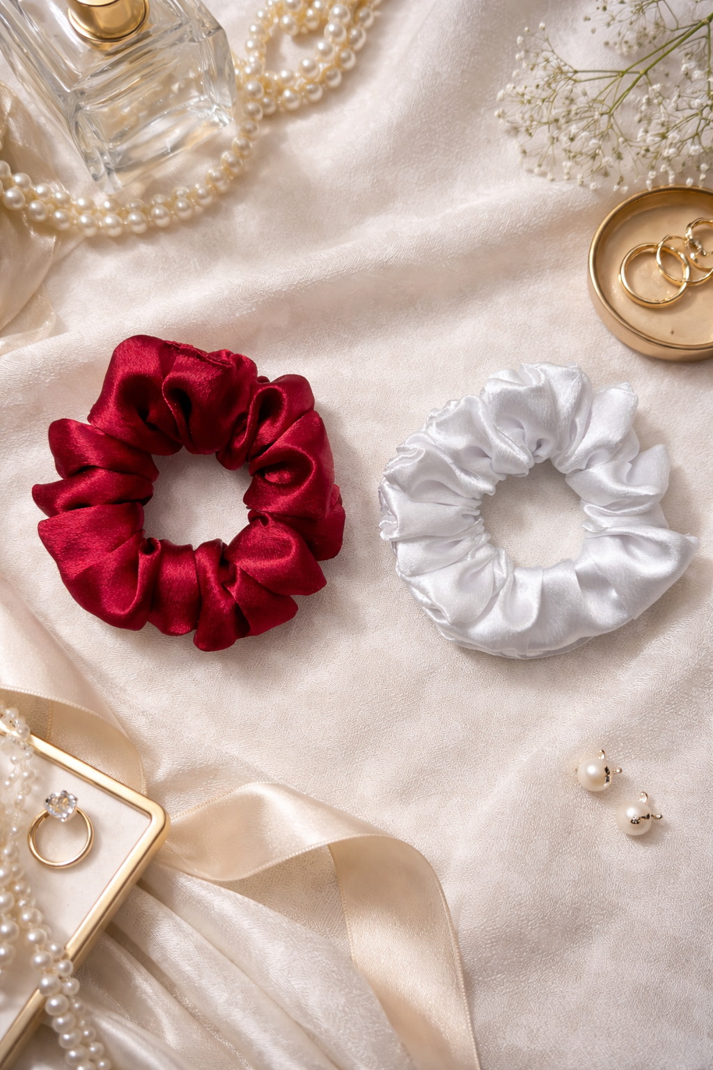 Premium Handmade Satin Scrunchies