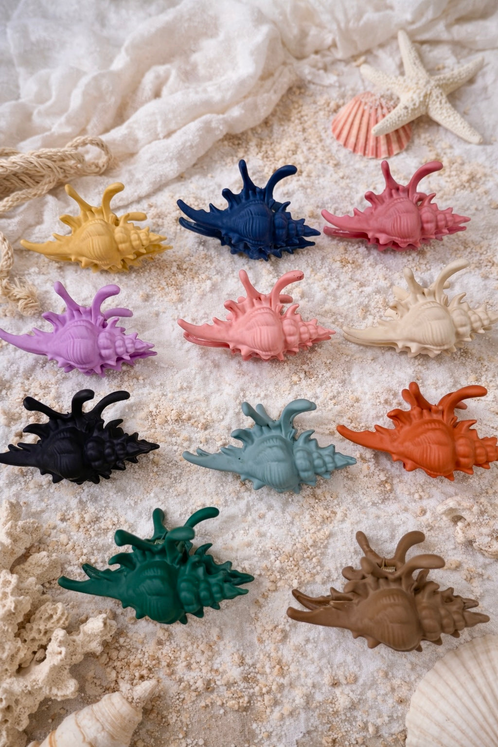Unique Conch Shell Claw Clips