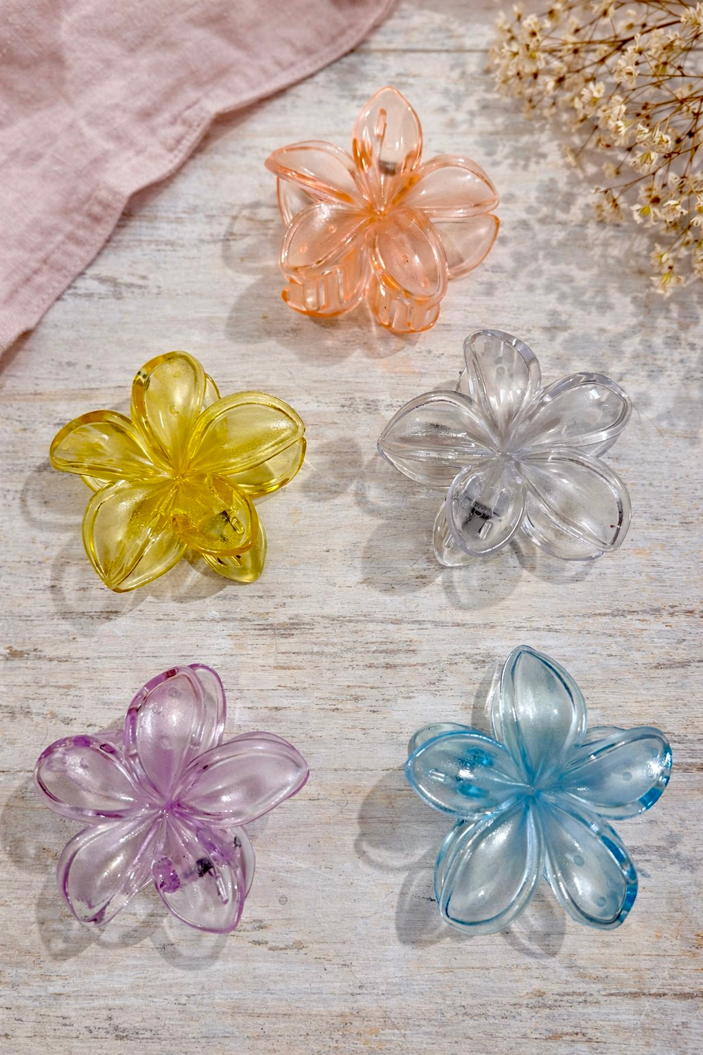 Clear Transparent Floral Claws