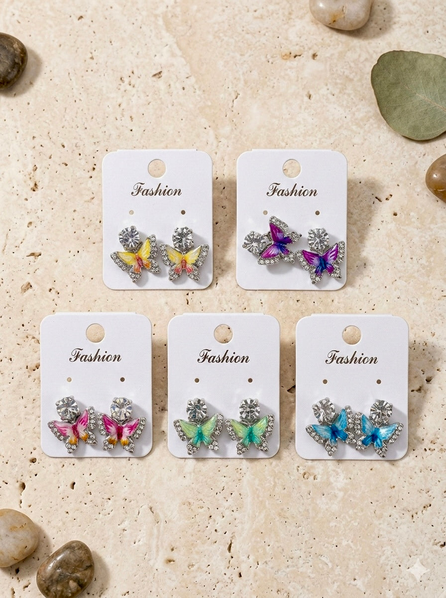 Butterfly Stone Studs