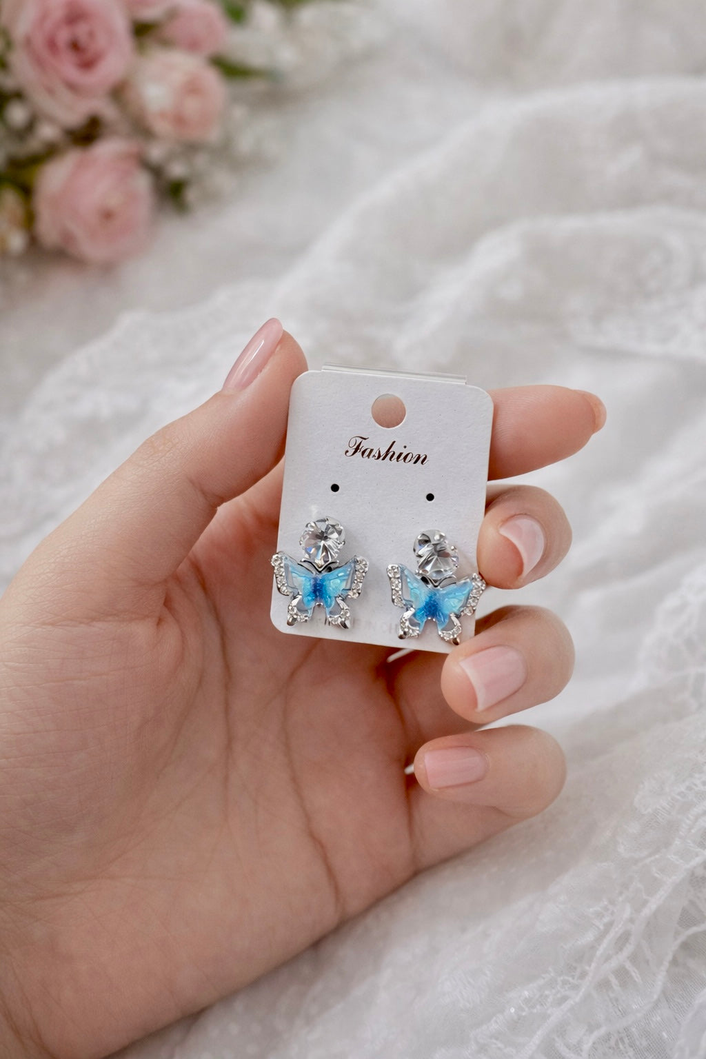 Butterfly Stone Studs