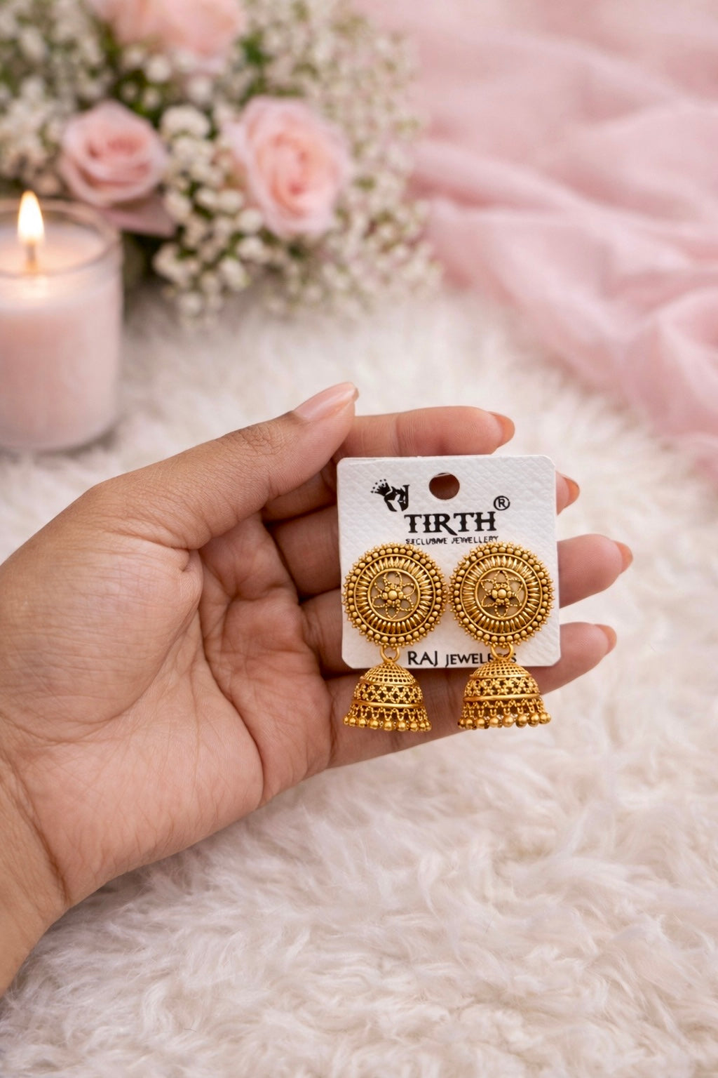 Golden Bronze Jhumkas