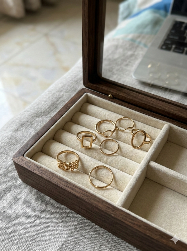 Assorted Golden Rings - Pack of 7