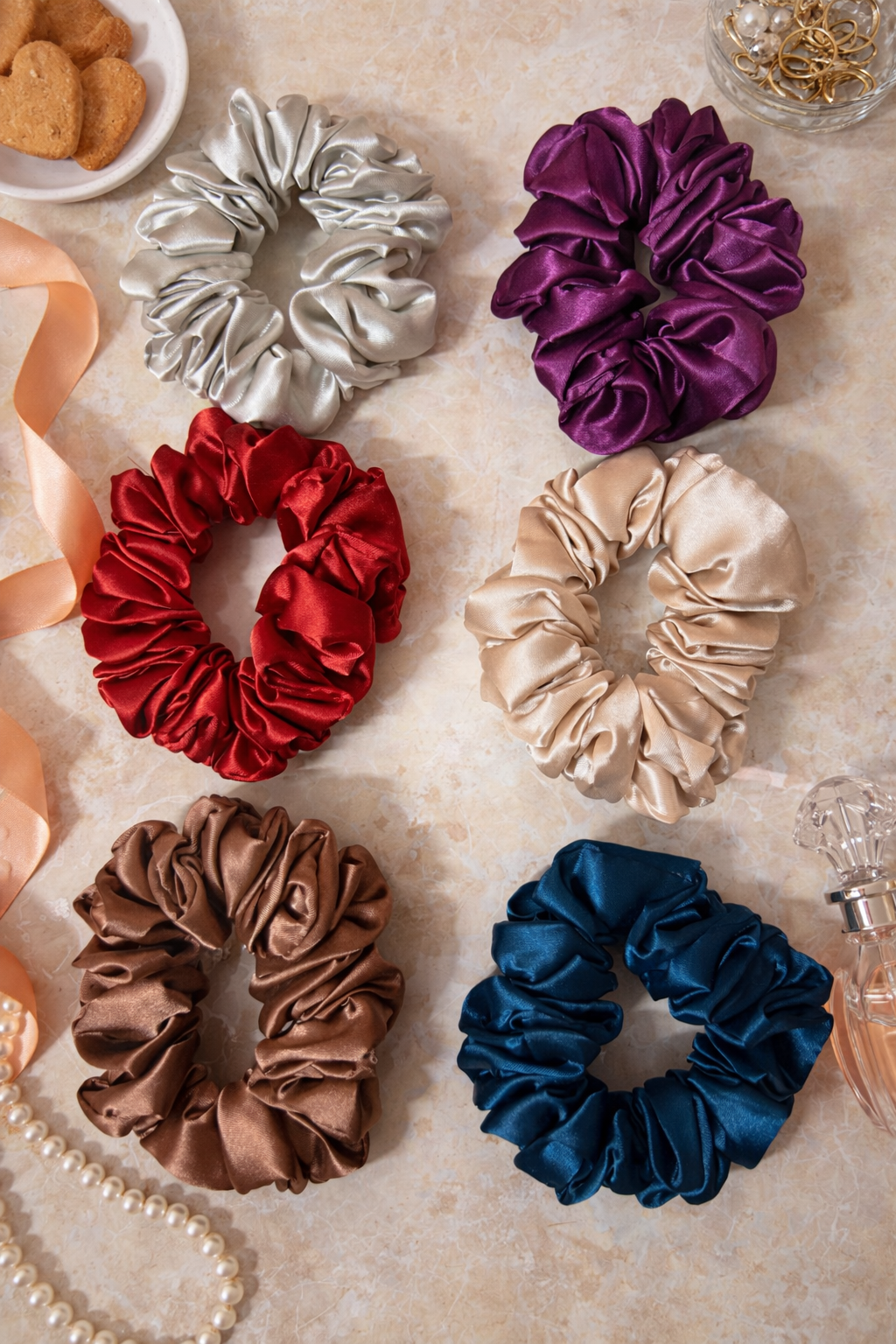 Premium Thich Satin Scrunchies