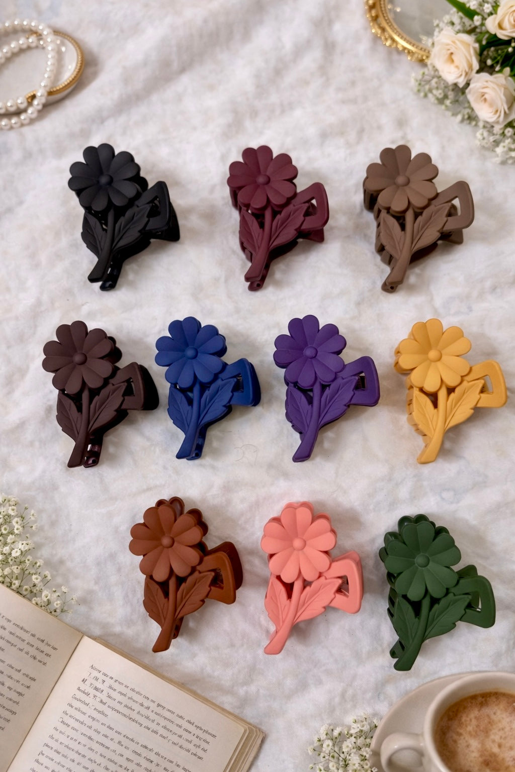 Korean Pastel Daisy Hair Claws