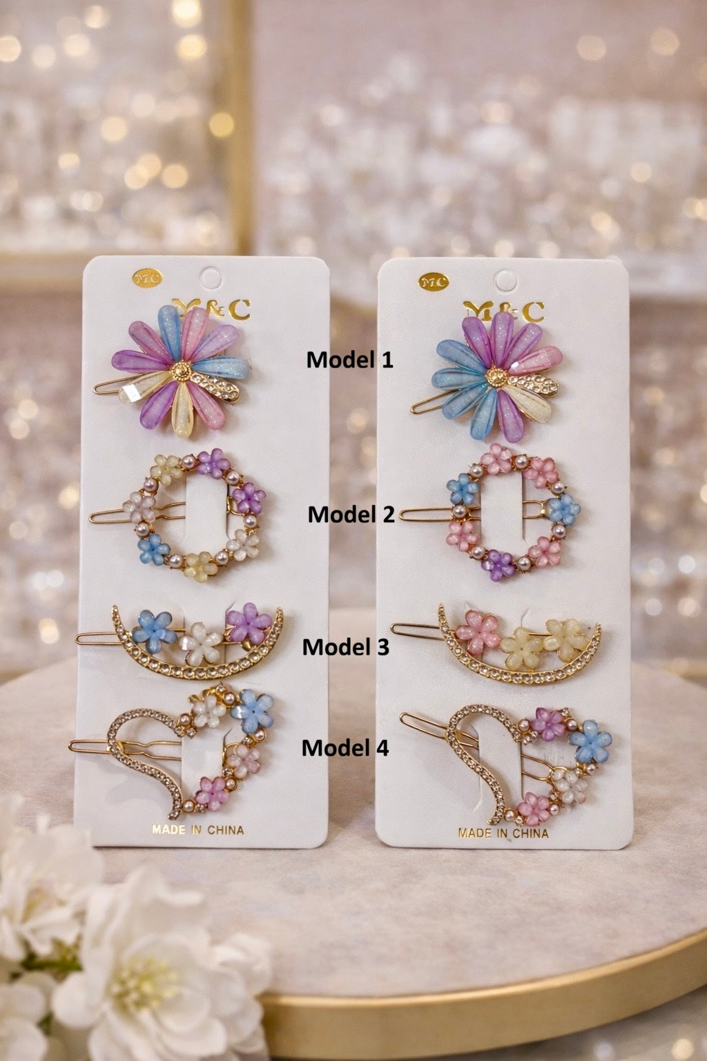 Trending Korean Metal Stone Hair Pins