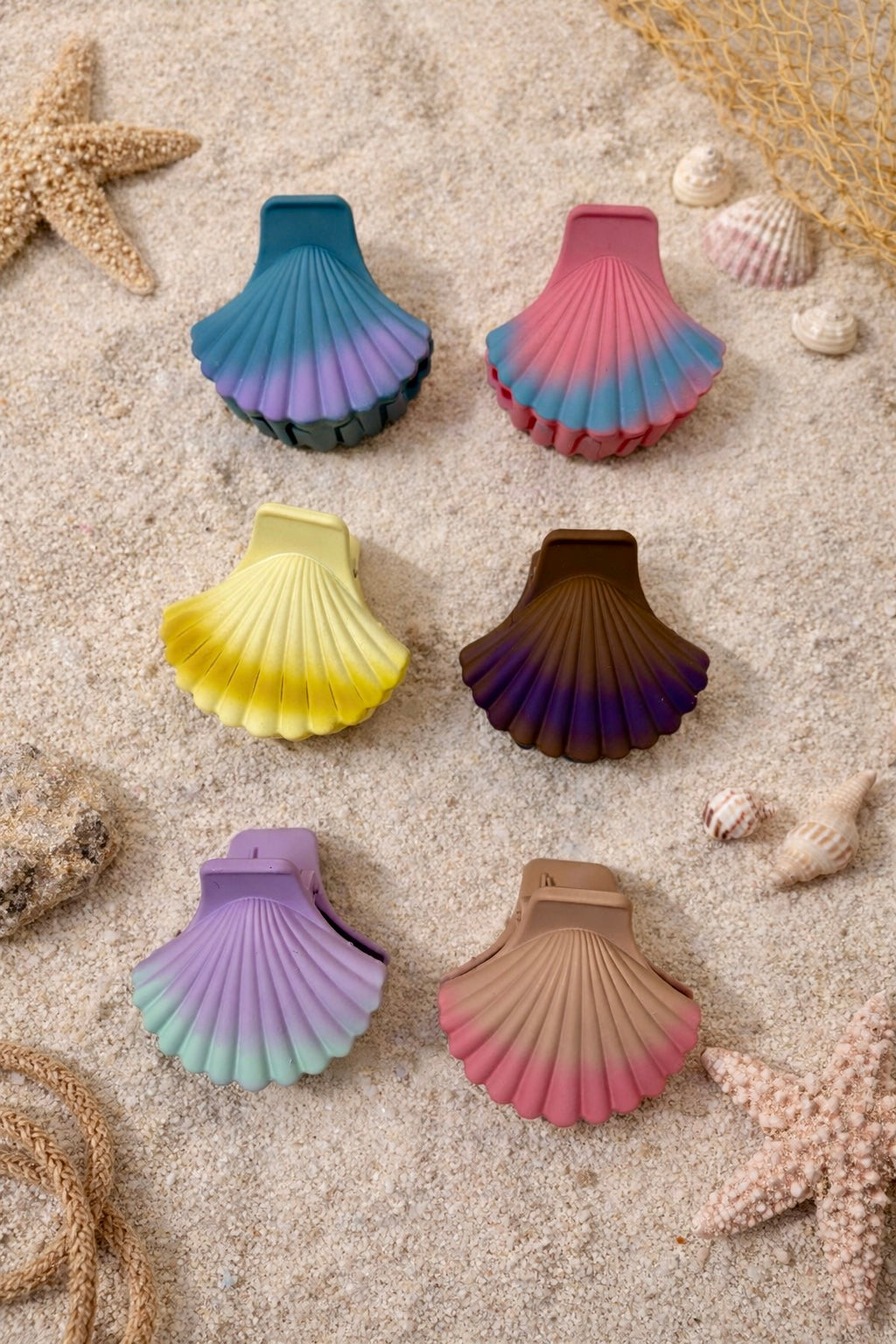 Dual Shade Pastel Shell Claws